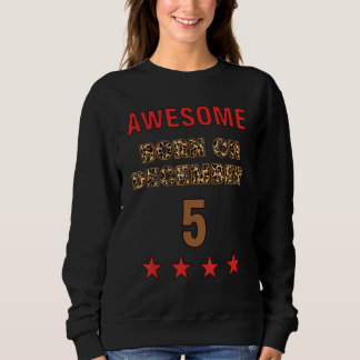 Sweatshirt Awesome born on 5th December 5 Leopard Print Decem