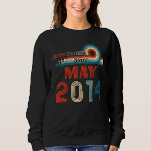 Sweatshirt Awesome Epic Legend depuis mai 2014 8e anniversair