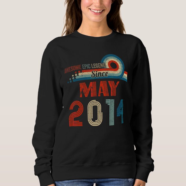Sweatshirt Awesome Epic Legend depuis mai 2014 8e anniversair (Devant)