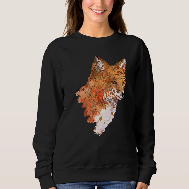 Sweatshirt Awesome Fox   Tree Fox Wildlife  Women Men (Devant)