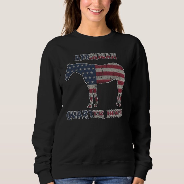 Sweatshirt Awesome Quarter Horse Ranch Rodeo Barrel Racing Di (Devant)