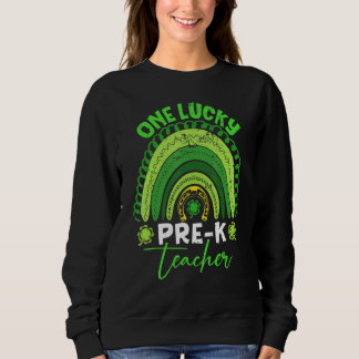 Sweatshirt Awesome Rainbow St Patricku2019s Day Love Pre K Te