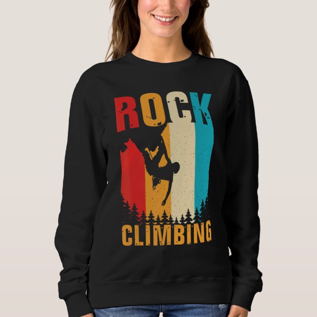 Sweatshirt Awesome Rock Escalade Retro Mountain Climber Hiker (Devant)
