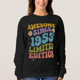 Sweatshirt Awesome Since 1955 Retro Groovy Shirt Gifts For Wo