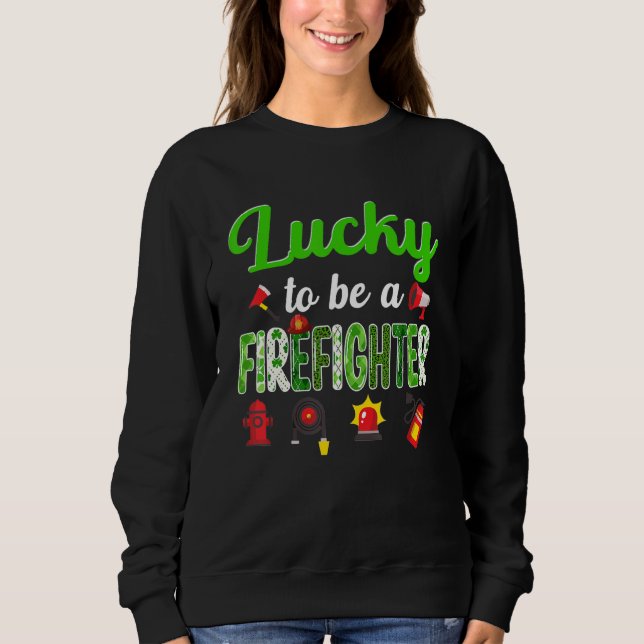 Sweatshirt Awesome St Patrick's Day mignonne Feu Feu Amusant  (Devant)