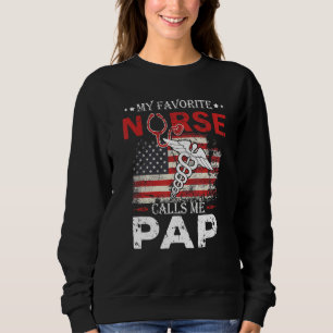 Sweatshirt Awesome Usa Drapeau Mon Infirmière Favorite M'Appe