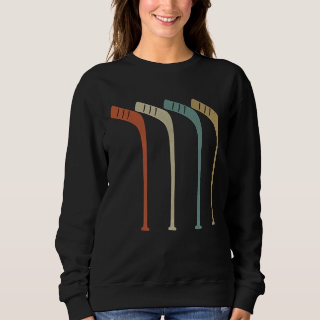 Sweatshirt Awesome Vintage Ice Hockey Sticks (Devant)