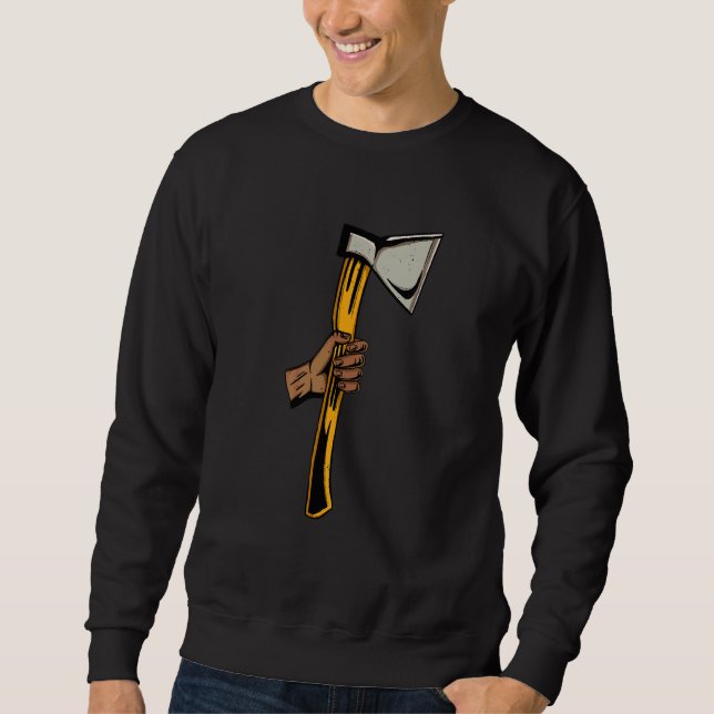 Sweatshirt Ax Thrower Cible Hatchet Lumberjack Hand Ax Th (Devant)
