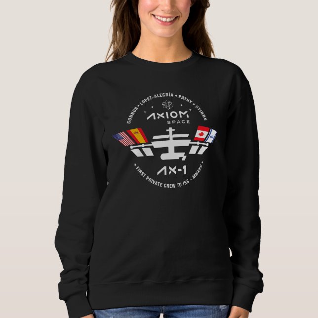 Sweatshirt Axiom Ax 1 Mission Canada L'astronaute Mark Pathy  (Devant)