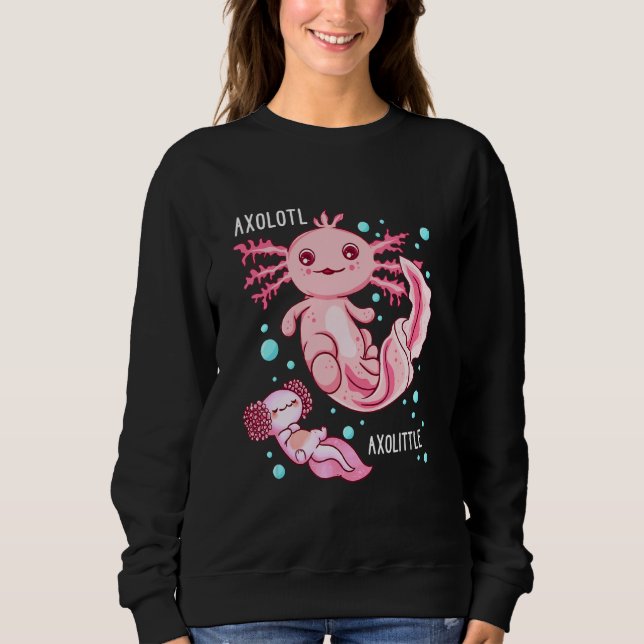 Sweatshirt Axolittle Axolotl Gros Et Petits Animaux De Animau (Devant)