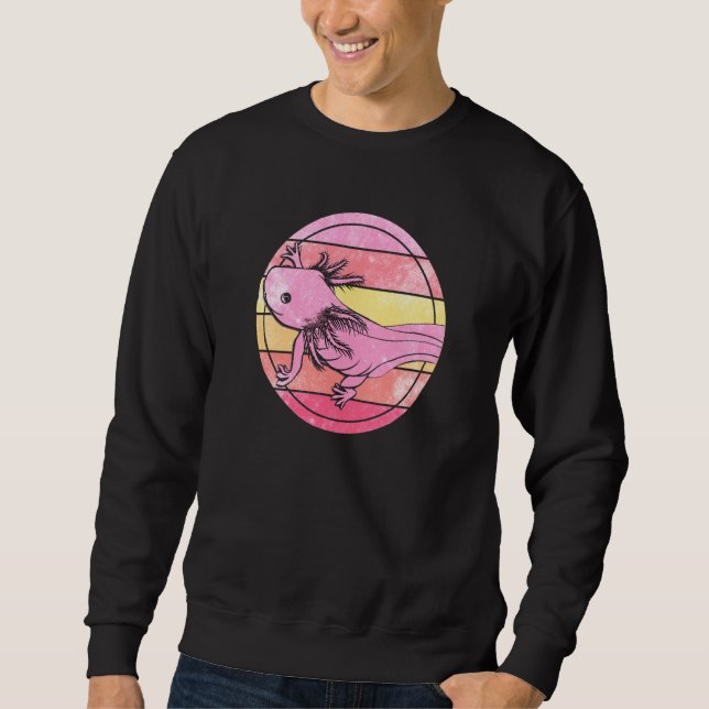 Sweatshirt Axolotl Cute Amphibian Animal Colorful  11 (Devant)