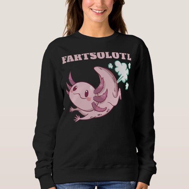 Sweatshirt Axolotl Fart Fartalotl poissons mexicains Animaux  (Devant)