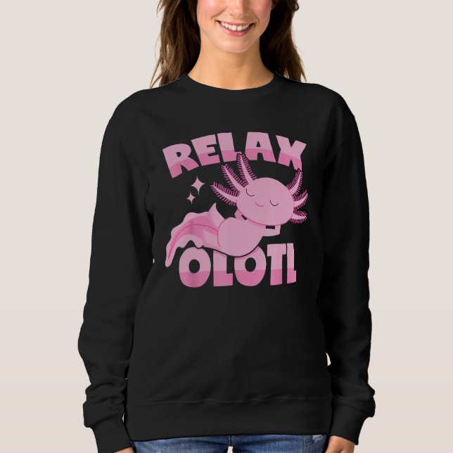 Sweatshirt Axolotl Lover Mexican Salamander Relaxolotl Sleepi (Devant)