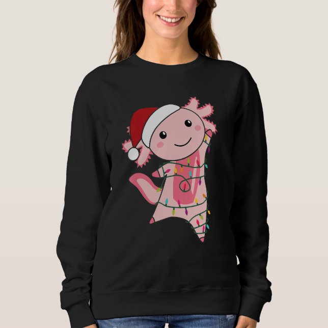 Sweatshirt Axolotl Noël Fée Lumière Noël Axolotl (Devant)