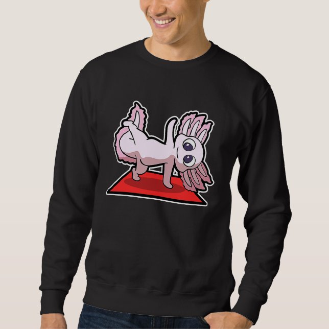 Sweatshirt Axolotl Yoga Poses Sport Gymnastics Ohm Heartbeat (Devant)