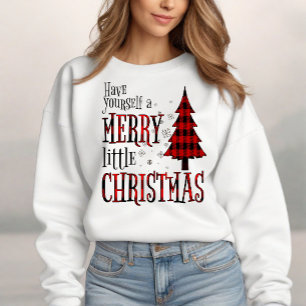 Sweatshirt Ayez Un Joyeux Petit Arbre Plaid De Noël