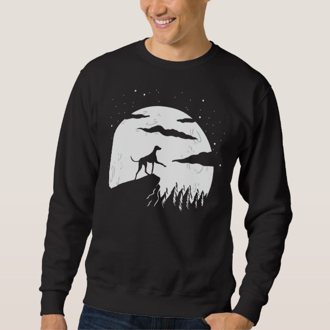 Sweatshirt Azawakh et Lune Halloween (Devant)