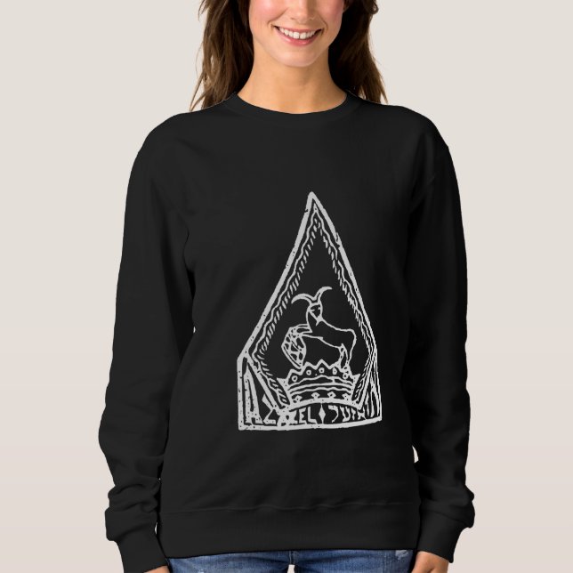 Sweatshirt Azazel Satan Chèvre Demon Grimoire Occult Tee (Devant)