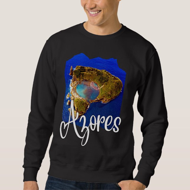 Sweatshirt Azores Flag Patriotic Portuguese Roots Azores Souv (Devant)