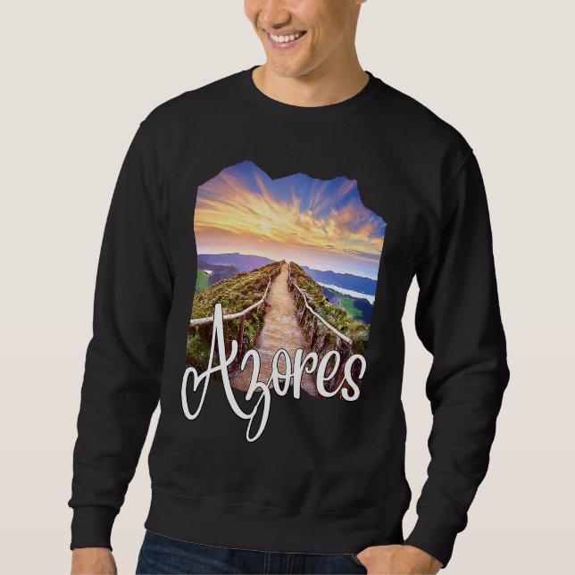 Sweatshirt Azores Souvenirs Portuguese Roots Azores (Devant)