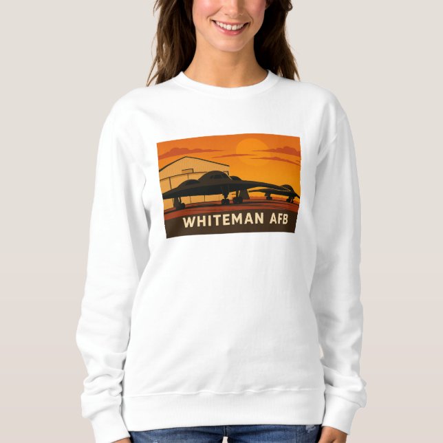 Sweatshirt B-2 Jet Sunset Art - Whiteman AFB Poster Style (Devant)