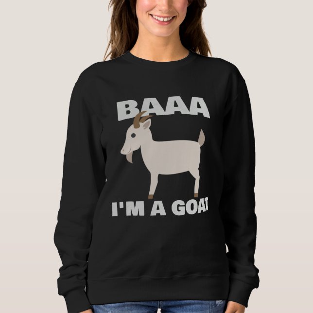 Sweatshirt Baa I m A Goat Costume Animal  Halloween Party Goa (Devant)