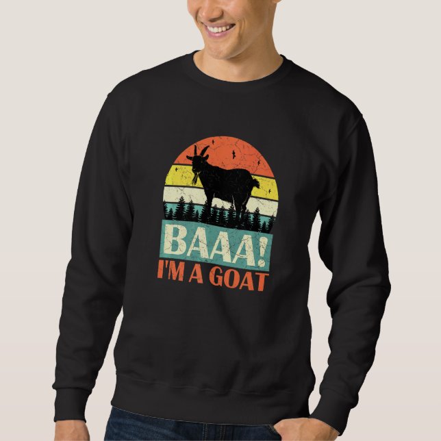 Sweatshirt Baaa Je suis une chèvre fête d'Halloween Chèvre An (Devant)