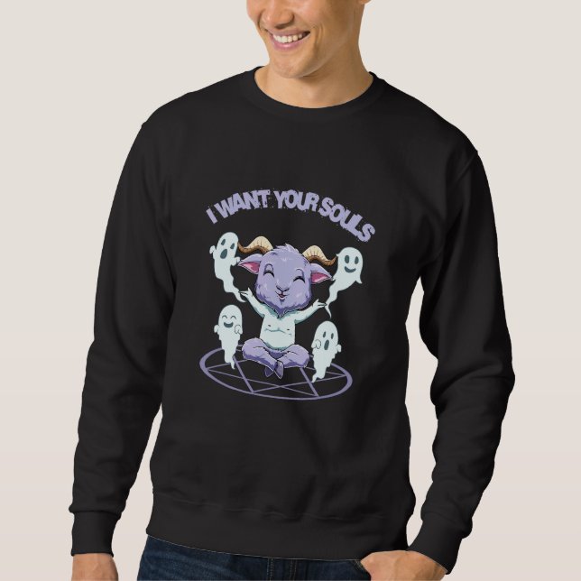 Sweatshirt Baby Baphomet Goth (Devant)