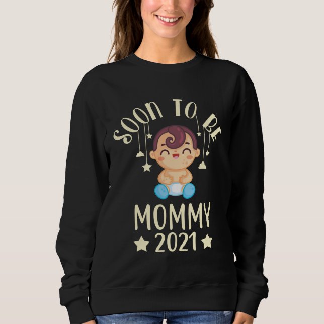 Sweatshirt Baby birth mum 2021 pregnancy (Devant)