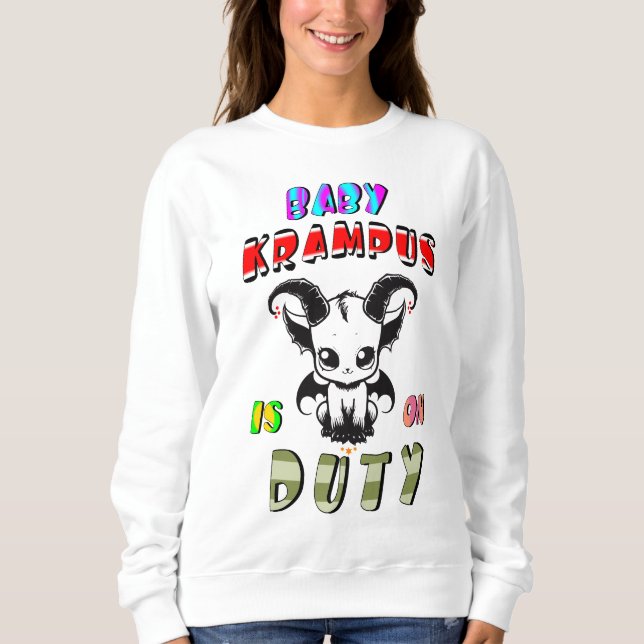 Sweatshirt Baby Krampus est en service (Devant)