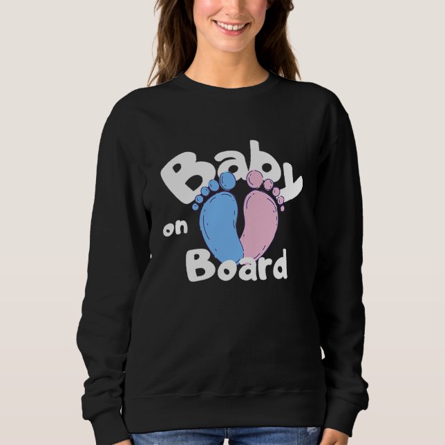 Sweatshirt Baby On Board Saying Baby Belly Birth Pregnancy (Devant)