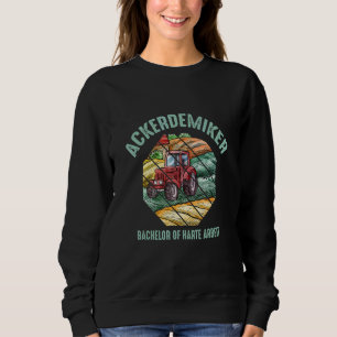 Sweatshirt Baccalauréat De Travail Dur Tracteur Agricole Demi