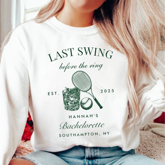 Sweatshirt Bache Green Dernier Swing Avant Le Ring Tennis (Créateur téléchargé)