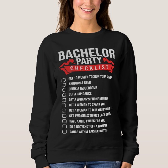 Sweatshirt Bachelor Party Checklist For Wedding Party Men's G (Devant)