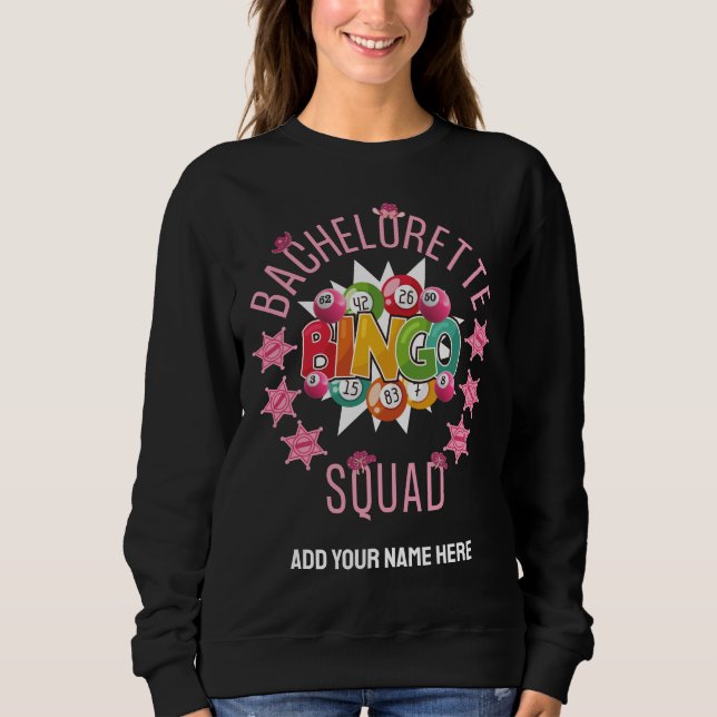 Sweatshirt BACHELORETTE BINGO SQUAD Coquette Western personna (Devant)
