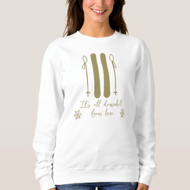 Sweatshirt Bachelorette d'animatrice de ski Apres (Devant)