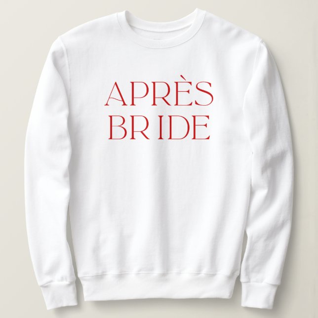 Sweatshirt Bachelorette de ski d'Apres Bride (Design devant)