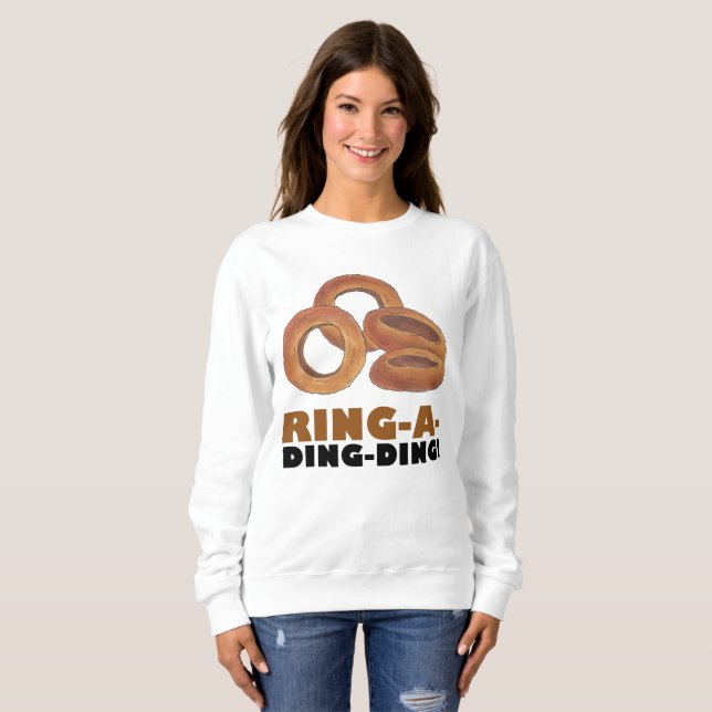 Sweatshirt Bachelorette Fiançailles de la mariée de Ring-a-Di (Devant entier)
