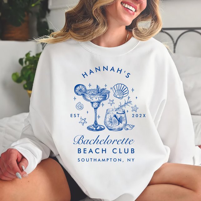 Sweatshirt Bachelorette Retro Modern Minimalist Bridesmaid (Créateur téléchargé)
