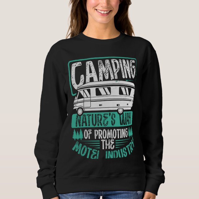 Sweatshirt Back Camping Nature S Way Of Promoting The Motel I (Devant)