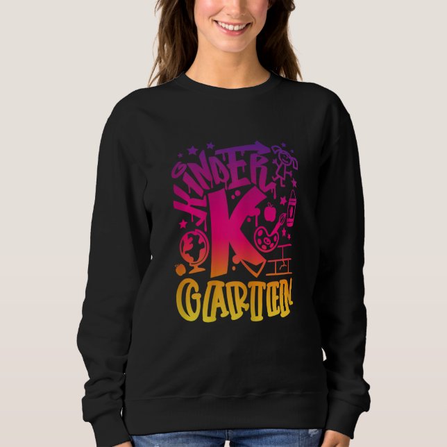 Sweatshirt Back To School Kindergarten Team Teacher Girl Graf (Devant)