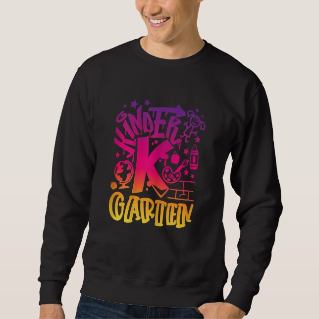 Sweatshirt Back To School Kindergarten Team Teacher Girl Graf (Devant)