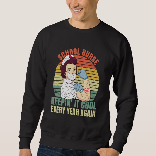 Sweatshirt Back to School nurse Quote for a School nurse 1 (Devant)
