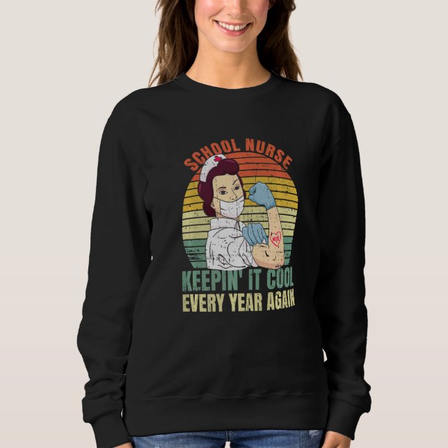 Sweatshirt Back to School nurse Quote for a School nurse  1 (Devant)