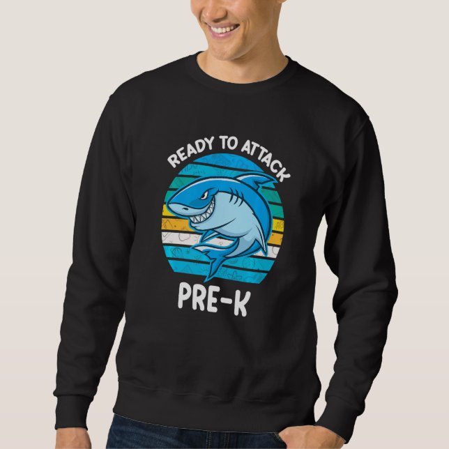 Sweatshirt Back To School Pre K Kids Outfit Shark (Devant)