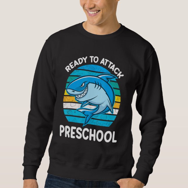 Sweatshirt Back To School Preschool Kids Outfit Shark (Devant)