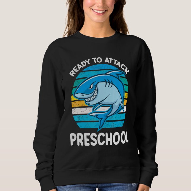 Sweatshirt Back To School Preschool Kids Outfit Shark (Devant)