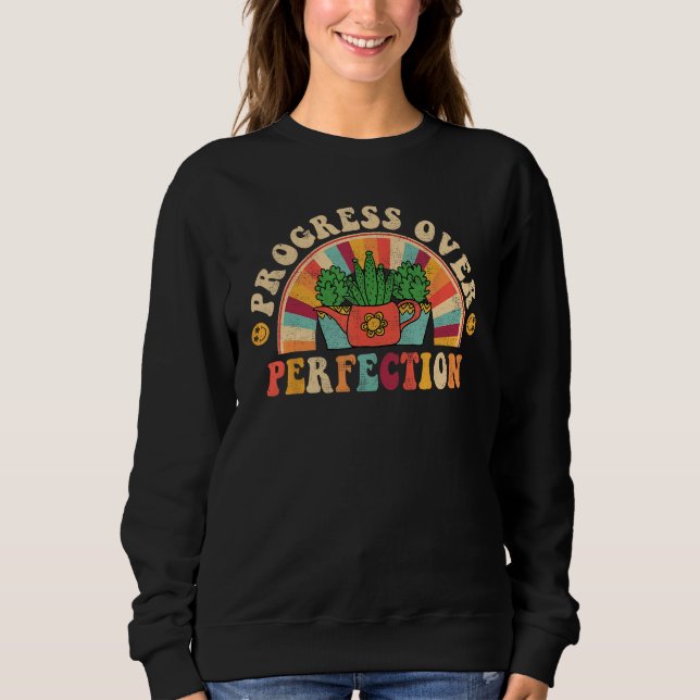 Sweatshirt Back To School Progress Over Perfection Teachers R (Devant)