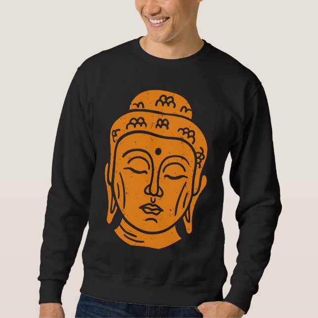Sweatshirt Backprint Buddha Head Buddhist Wisdom (Devant)