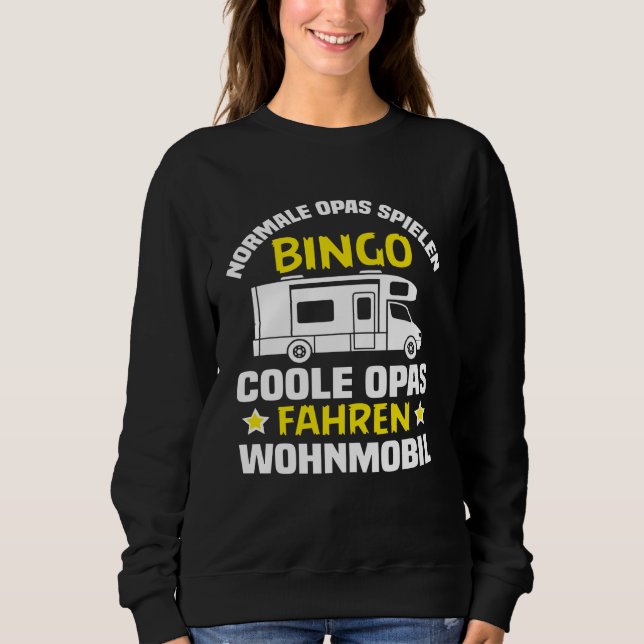 Sweatshirt Backprint grandpas play bingo cool grandpas drivin (Devant)